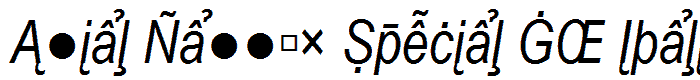 Arial Narrow Special G2 Italic font